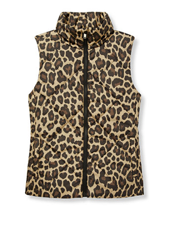 Leopard-Print Puffer Vest | New York 