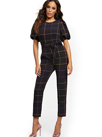 plaid jumpsuit