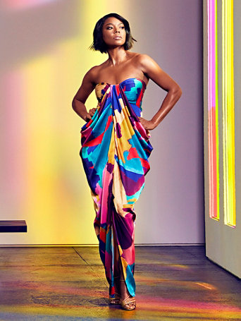 Multicolor Strapless Dress Gabrielle Union Collection New York Company