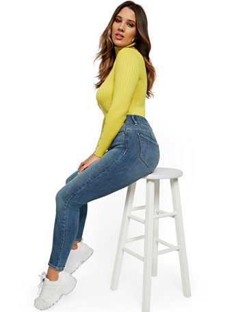 high waist shaping jeans