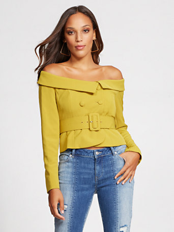 off shoulder jacket