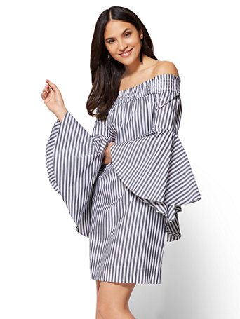 Off Shoulder Smocked Dress