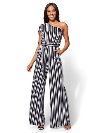 jumpsuit black and white stripes