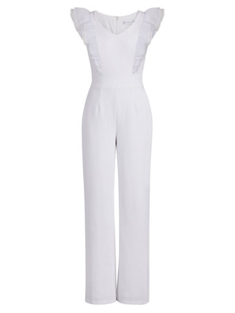 white polyester jumpsuit