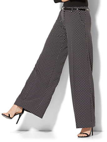 polka dot palazzo pants