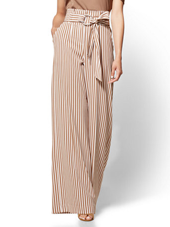 paper bag striped pants