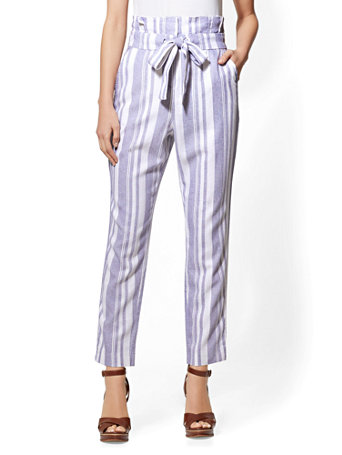 paperbag pant waist linen tie