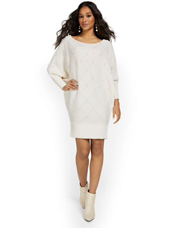pearl embroidered dress