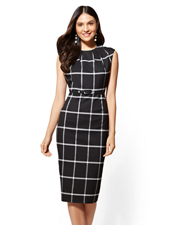 belted sheath dress