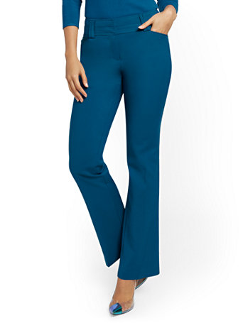 NY&Co Women's Petite Barely Bootcut Pants - Modern - All-Season Stretch - 7th Avenue Blue Topaz NY&Co Women's Petite Barely Bootcut Pants - Modern - All-Season Stretch - 7th Avenue Blue Topaz