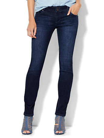 NY&C: Petite Curve Creator Skinny Jeans - Endless Blue Wash - Soho Jeans