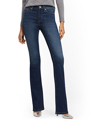 petite high rise bootcut jeans