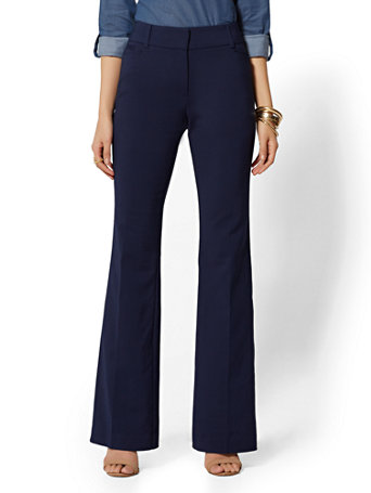 NY&Co Women's Petite Mid Rise Bootcut Pants - All-Season Stretch - 7th Avenue Grand Sapphire NY&Co Women's Petite Mid Rise Bootcut Pants - All-Season Stretch - 7th Avenue Grand Sapphire