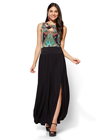 petite maxi dress with slit