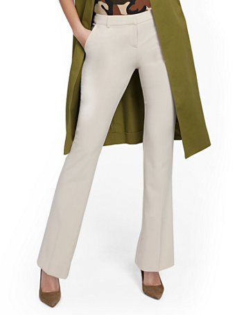 NY&Co Women's Petite Straight-Leg Pants - Modern - 7th Avenue Driftwoo NY&Co Women's Petite Straight-Leg Pants - Modern - 7th Avenue Driftwoo