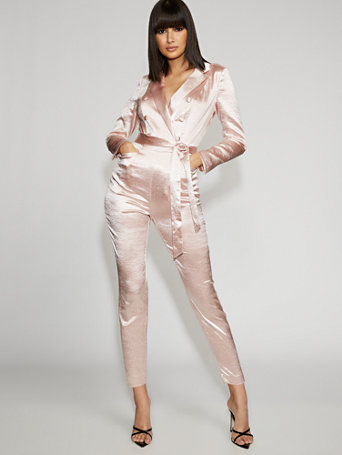 ladies tuxedo jumpsuit