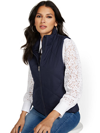 New York & Company Women's Puffer Vests (various colors)