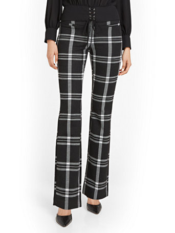 Plaid Bootcut Ponte Pant - Superflex 