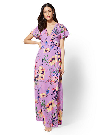 floral purple maxi dress