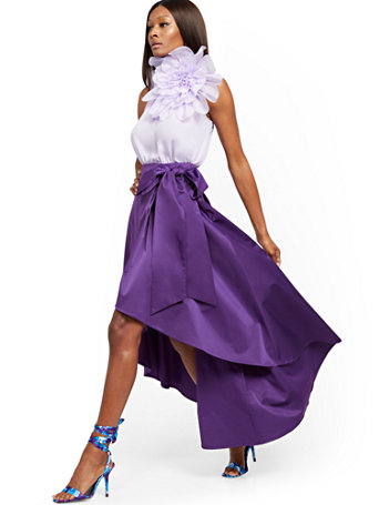 purple maxi skirt