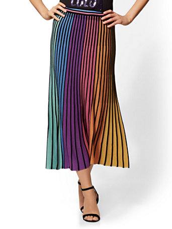 striped rainbow skirt