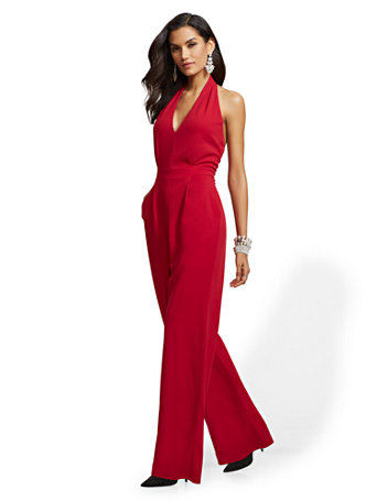 formal red jumpsuits