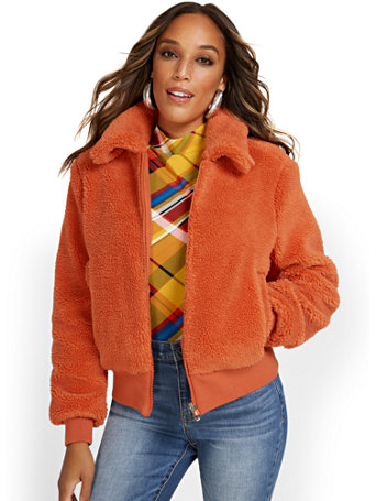 reversible teddy jacket