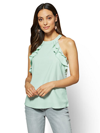 ruffled halter