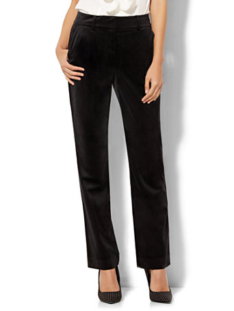 black velvet slim leg trousers