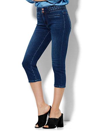NY&C: Soho Jeans High-Waist SuperStretch Legging - Crop - Braided Trim ...