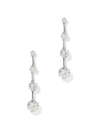 Sparkling Linear Drop Earring Be dazzled! Faceted faux stones embellish our sleek, sophisticated linear drop earrings.   **Overview**  >> Post backing. >> Earring drop: 2 inches. >> Mixed metal. >> Imported.