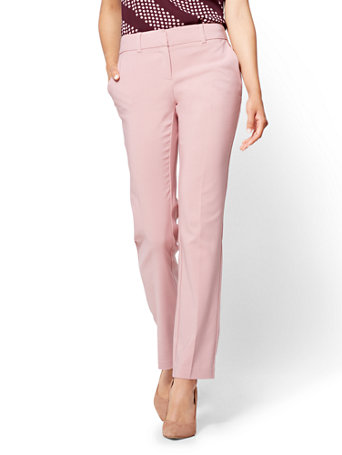 pink straight pants