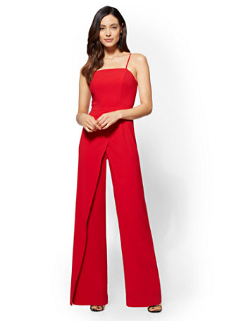 Strapless Overlay Jumpsuit | New York & Company