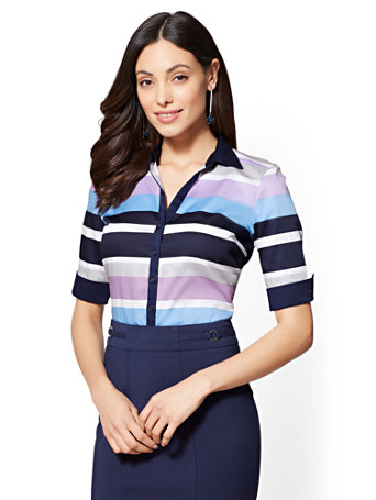 striped stretch shirt