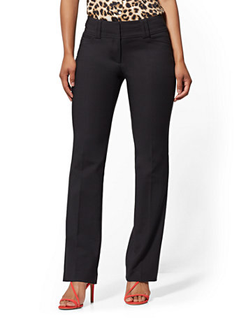 NY&Co Women's Tall Barely Bootcut Pants - Modern - All-Season Stretch - 7th Avenue Black NY&Co Women's Tall Barely Bootcut Pants - Modern - All-Season Stretch - 7th Avenue Black