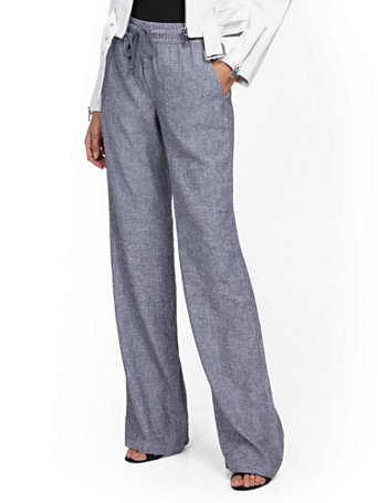 Tall Linen Wide-Leg Pant | New York 