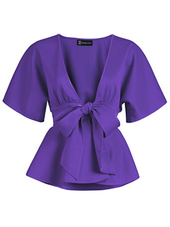 Tie-Front Wrap Top | New York & Company