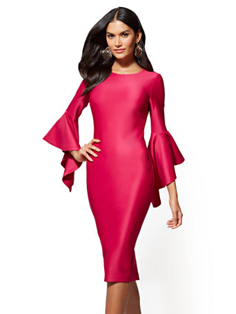 magenta sheath dress