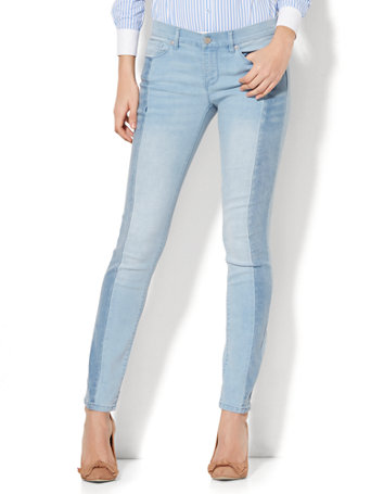 two tone skinny jeans