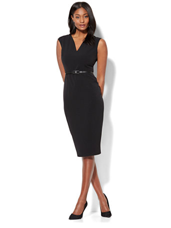 v neck sheath