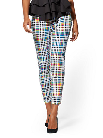 plaid ankle pants