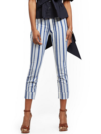 high waisted capri trousers