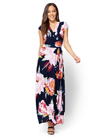 Wrap Maxi Dress - Floral | New York & Company