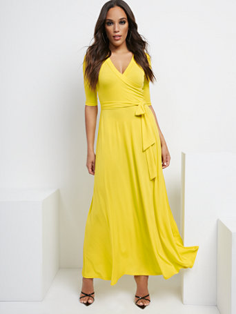 new york & company yellow dress