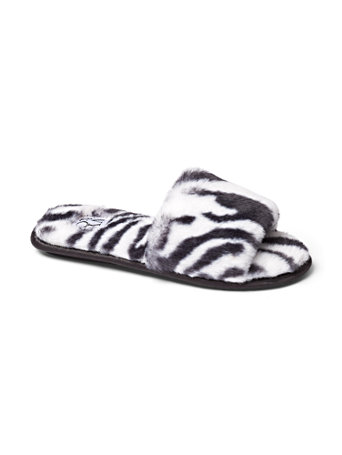 NY\u0026C: Zebra-Print Faux-Fur Slide Slipper