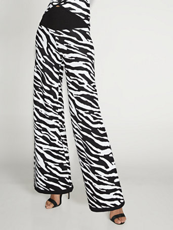 zebra palazzo pants