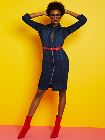 new york & company denim dresses