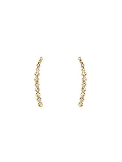 14-Karat Gold-Plated String Drop Earrings - Secret Box - New York & Company