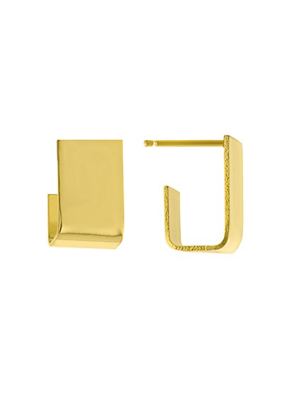 14K Gold 15MM Square Hoop Earrings - Athra - New York & Company