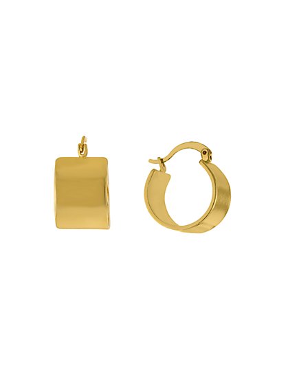 14K Gold 18MM Thick Hoop Earrings - Athra - New York & Company